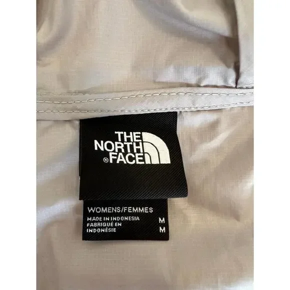The North Face WindWall Hooded Full Zip Windbreaker, Cream/Light Gray, Medium - Picture 4 of 5